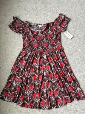 Eye Candy new Red Paisley Smocked Waist Dress size 3X
